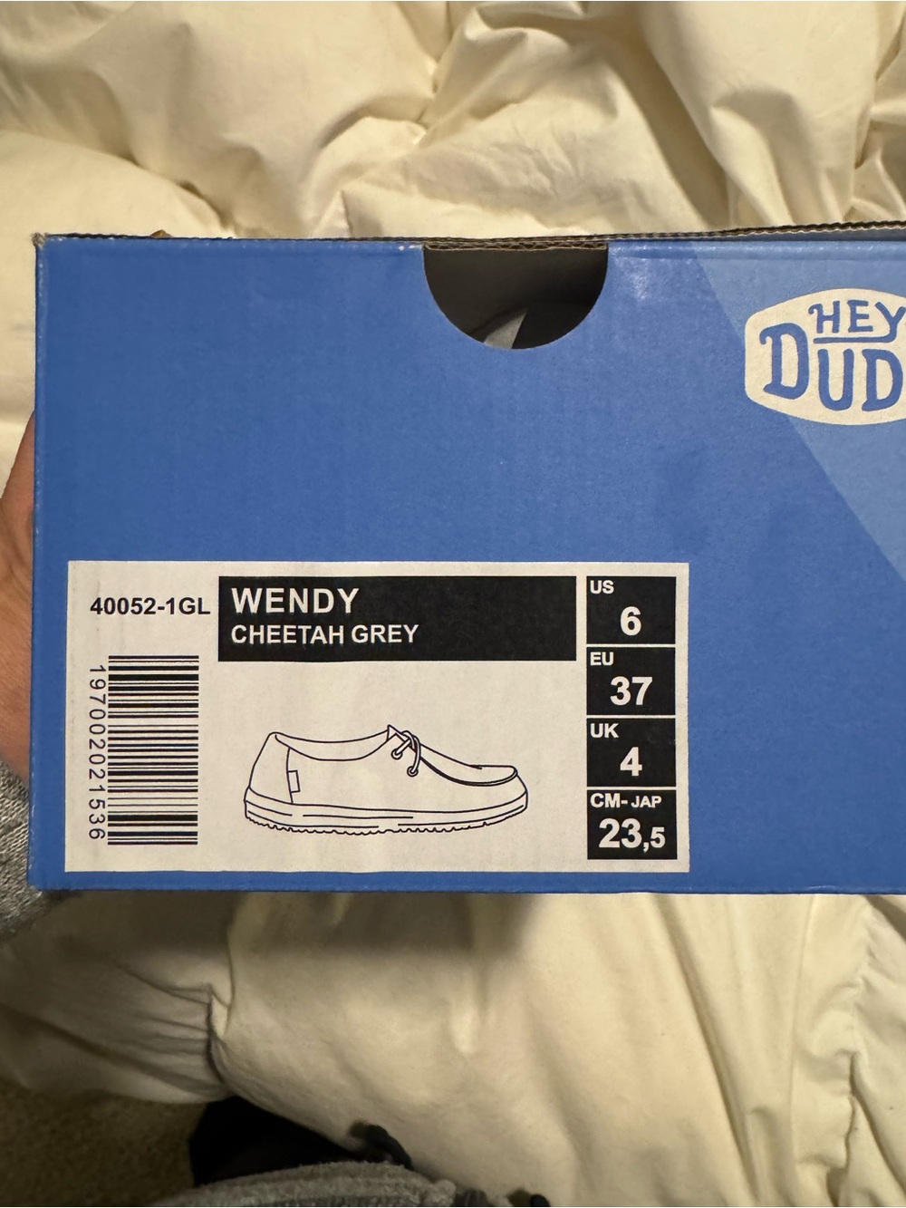 Hey Dude Wendy Cheetah Grey Slip-On Loafers